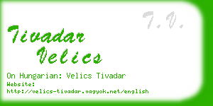 tivadar velics business card